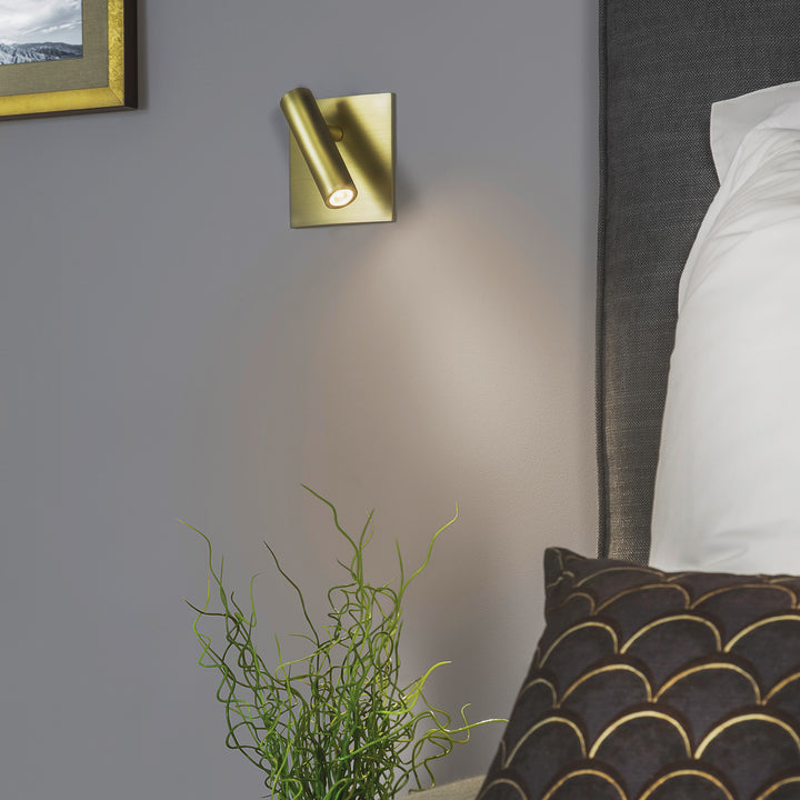 Enna Square Switched LED Matt Gold