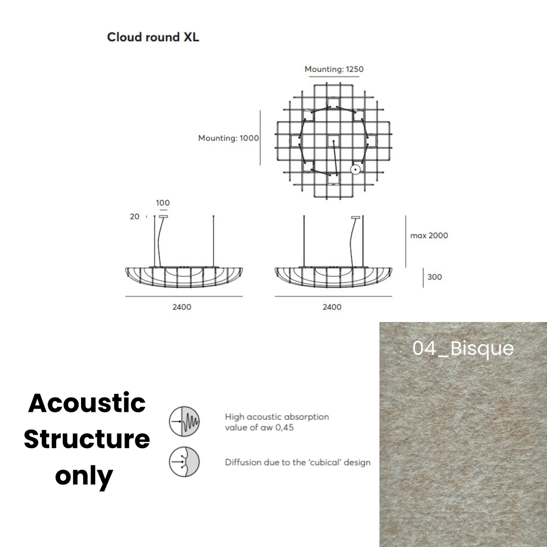 Cloud Acoustic Fixture Only
