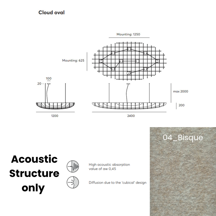 Cloud Acoustic Fixture Only