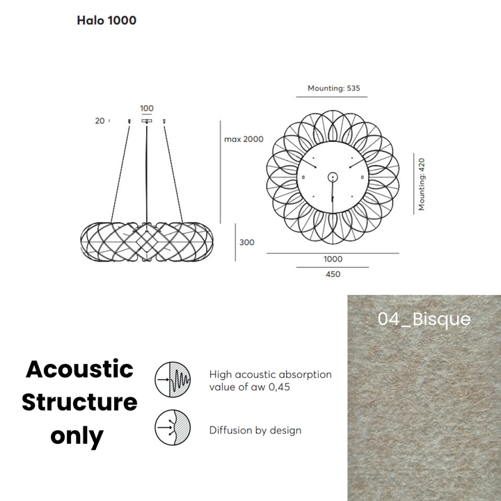 Halo Acoustic  Fixture Only