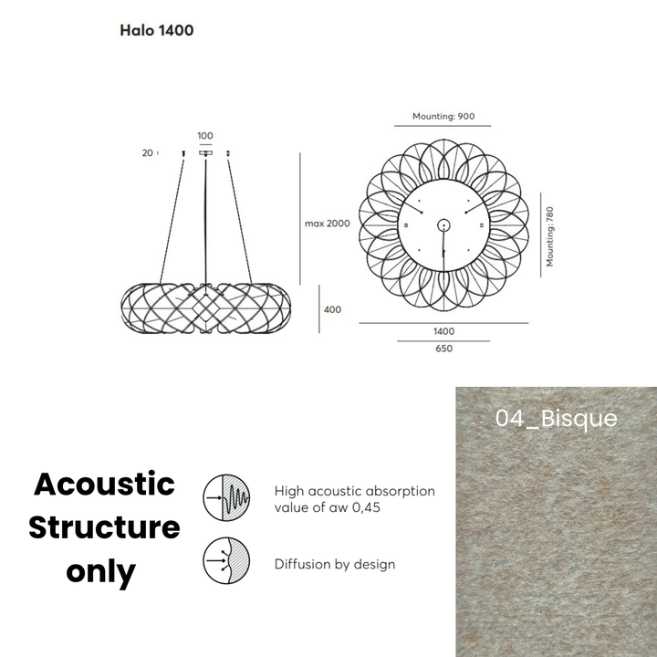 Halo Acoustic  Fixture Only