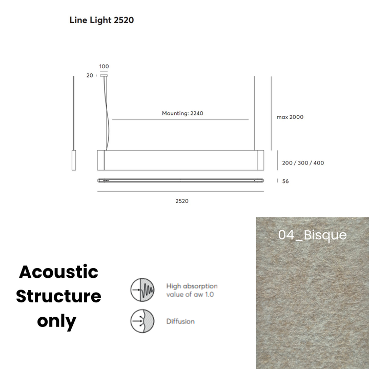 Line Acoustic Fixture Only