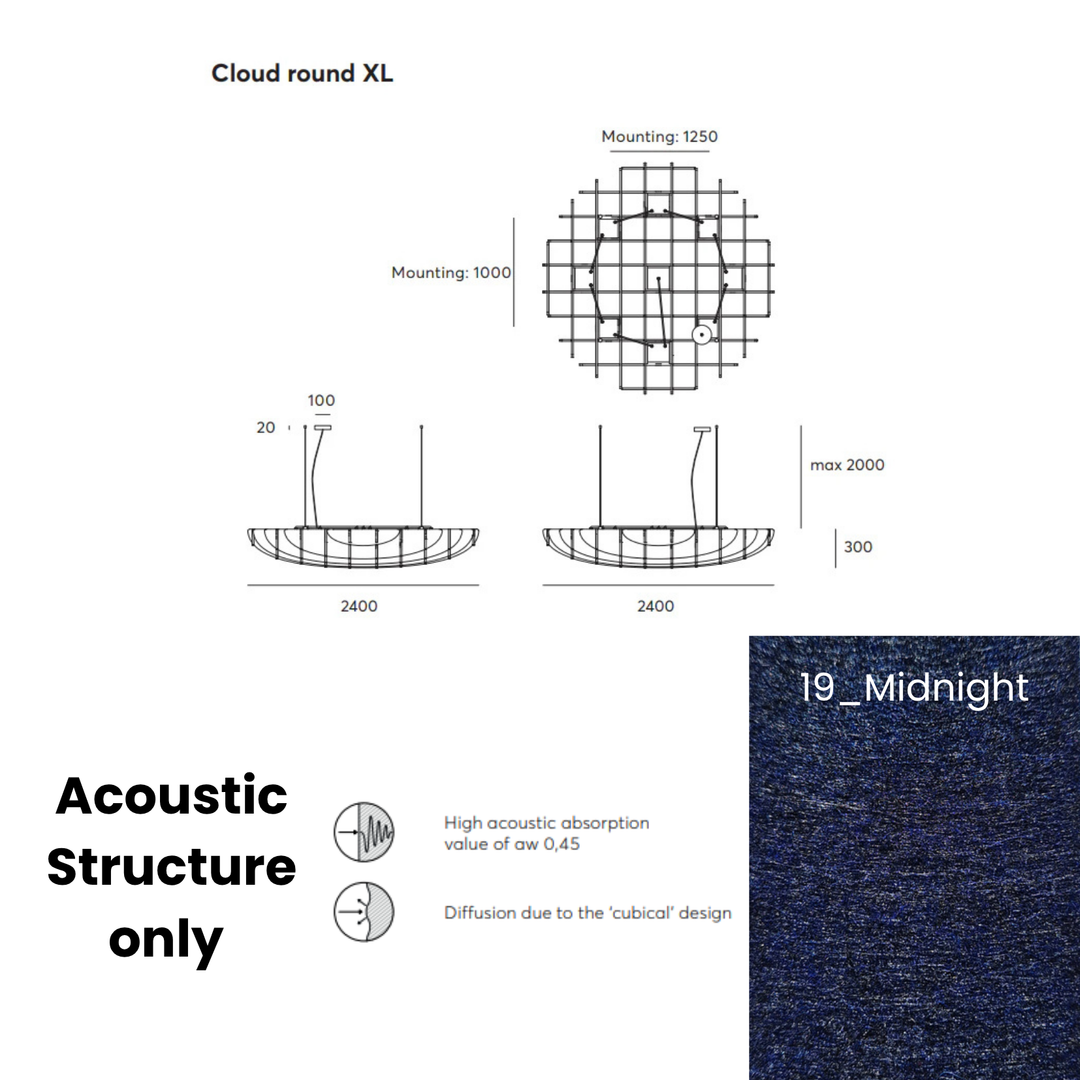 Cloud Acoustic Fixture Only