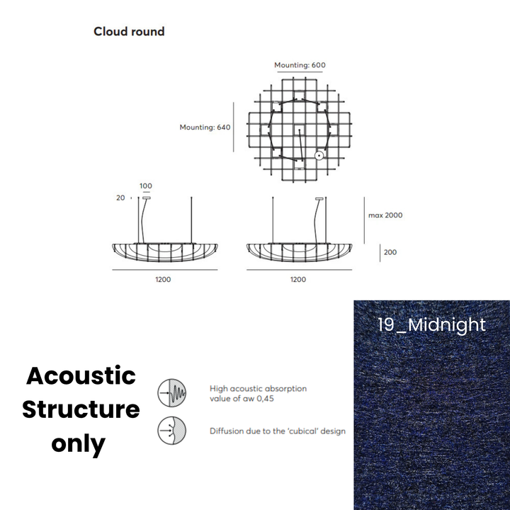 Cloud Acoustic Fixture Only