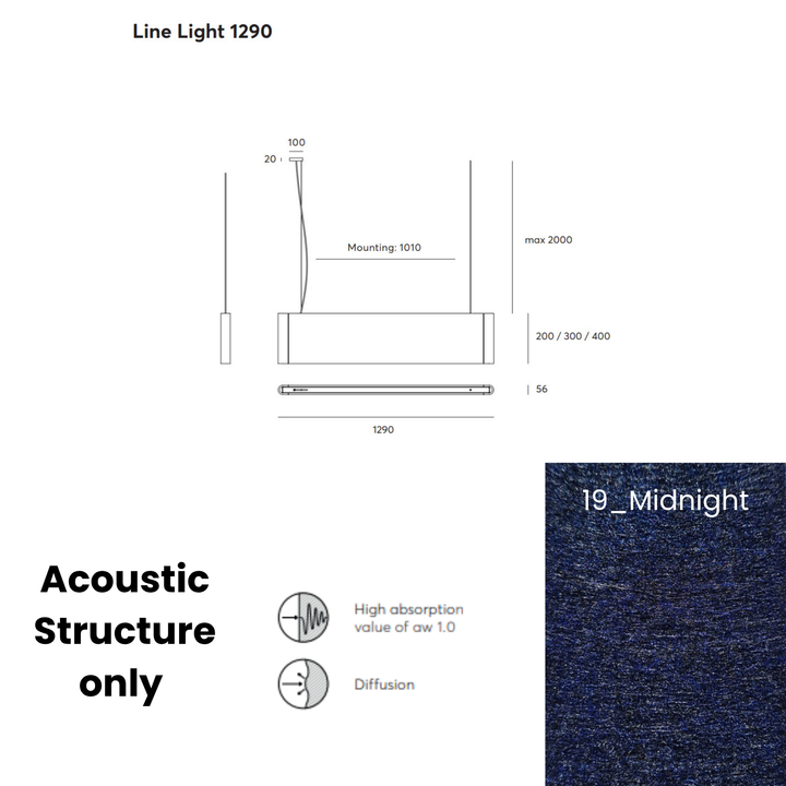 Line Acoustic Fixture Only