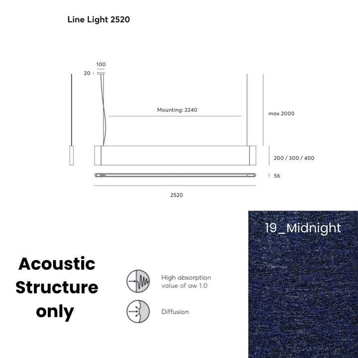 Line Acoustic Fixture Only