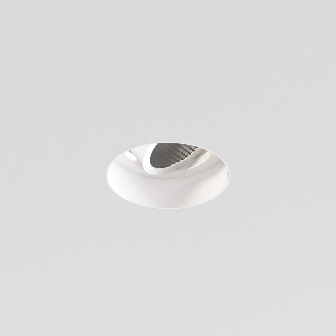 Trimless Round Adjustable Matt White