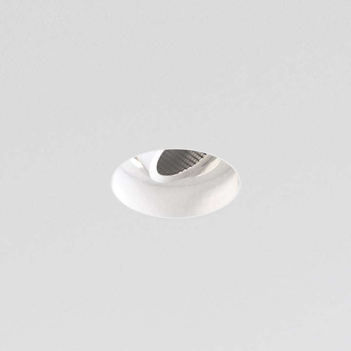 Trimless Round Adjustable Matt White