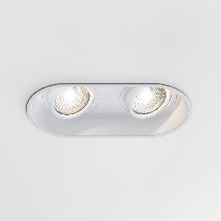Minima Round Twin Adjustable Matt White