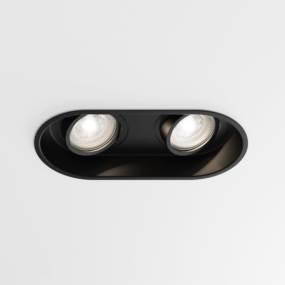 Minima Round Twin Adjustable Matt Black
