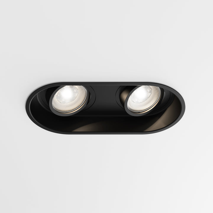Minima Round Twin Adjustable Matt Black