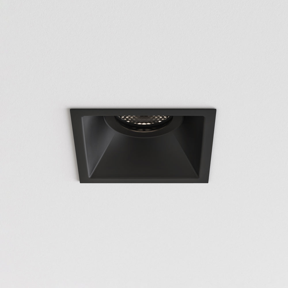 Minima Slimline Square Fixed Fire-Rated IP65 Matt Black