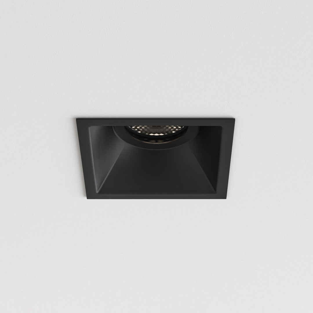 Minima Slimline Square Fixed Fire-Rated IP65 Matt Black