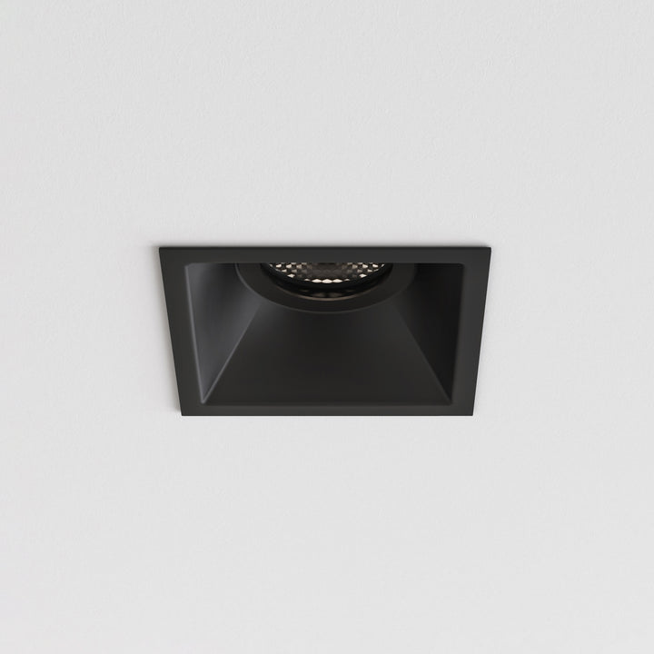 Minima Slimline Square Fixed Fire-Rated IP65 Matt Black
