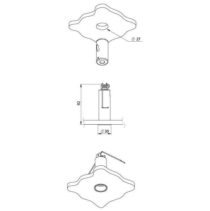200 Cent Fixed Trim - 1000lm