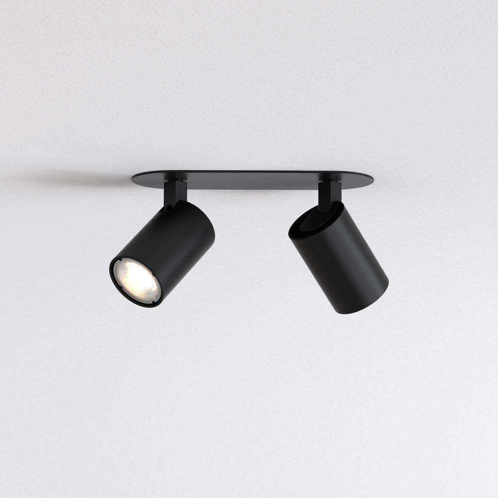Ascoli Twin Recessed Matt Black