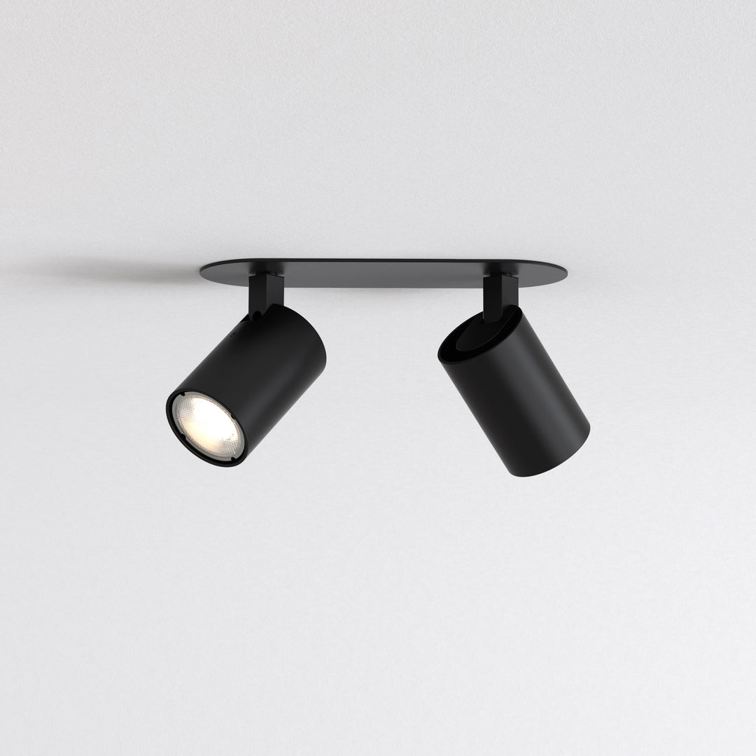 Ascoli Twin Recessed Matt Black