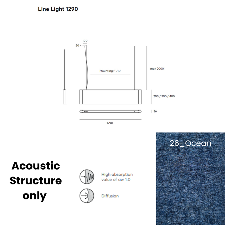 Line Acoustic Fixture Only