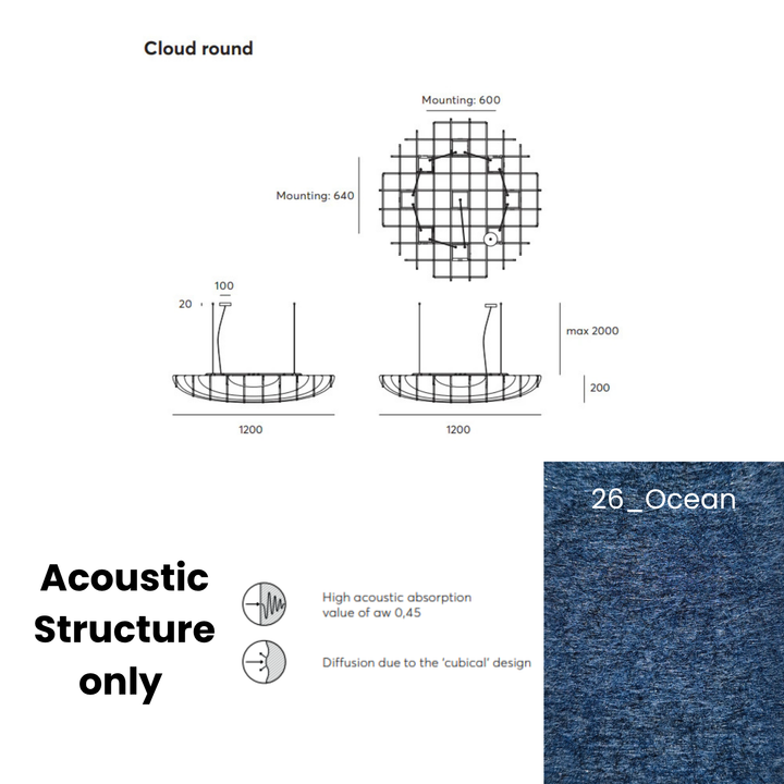 Cloud Acoustic Fixture Only