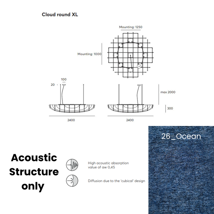 Cloud Acoustic Fixture Only