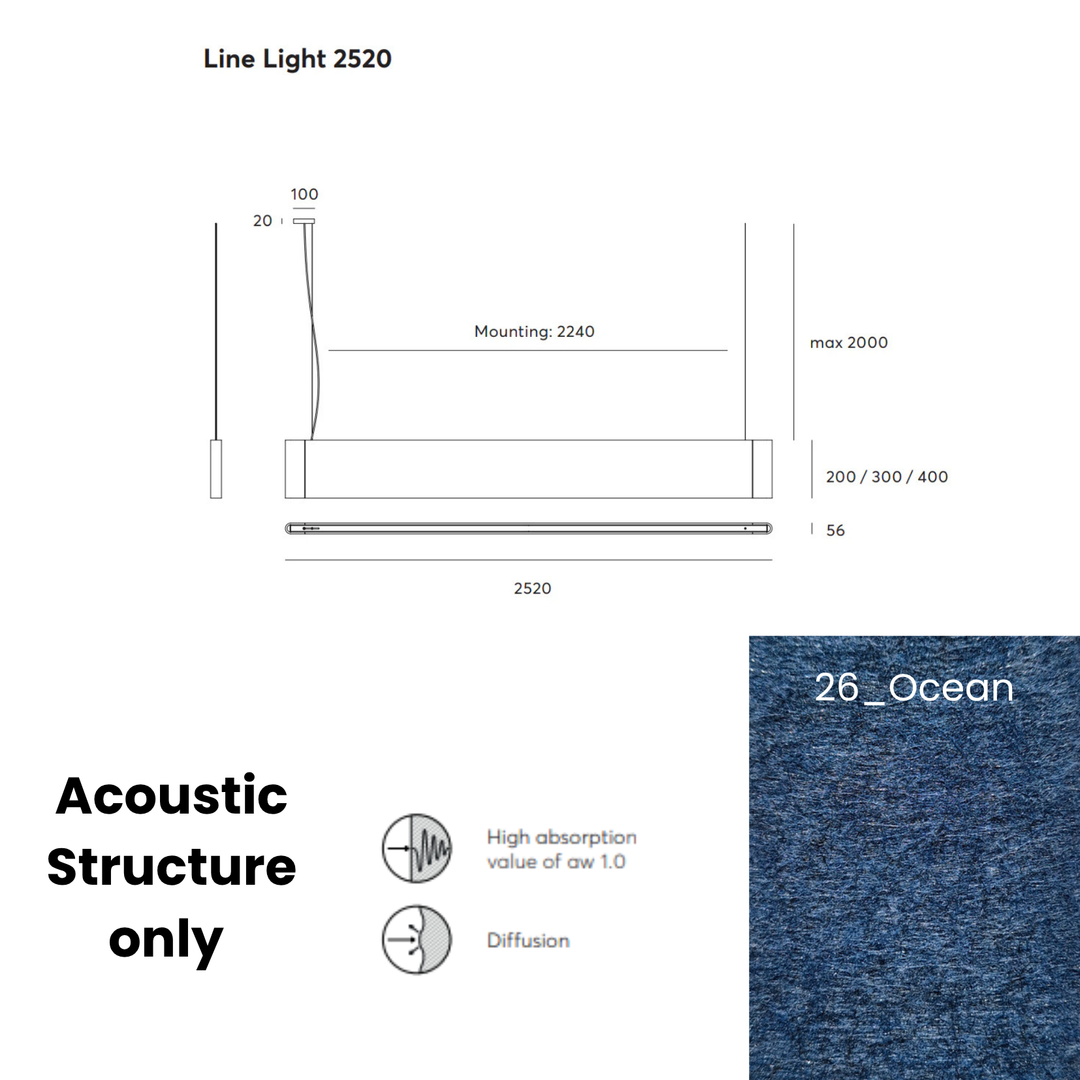 Line Acoustic Fixture Only