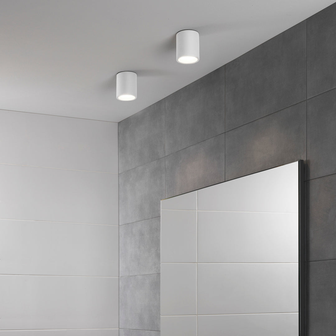 Kos Round 100 LED Textured Black
