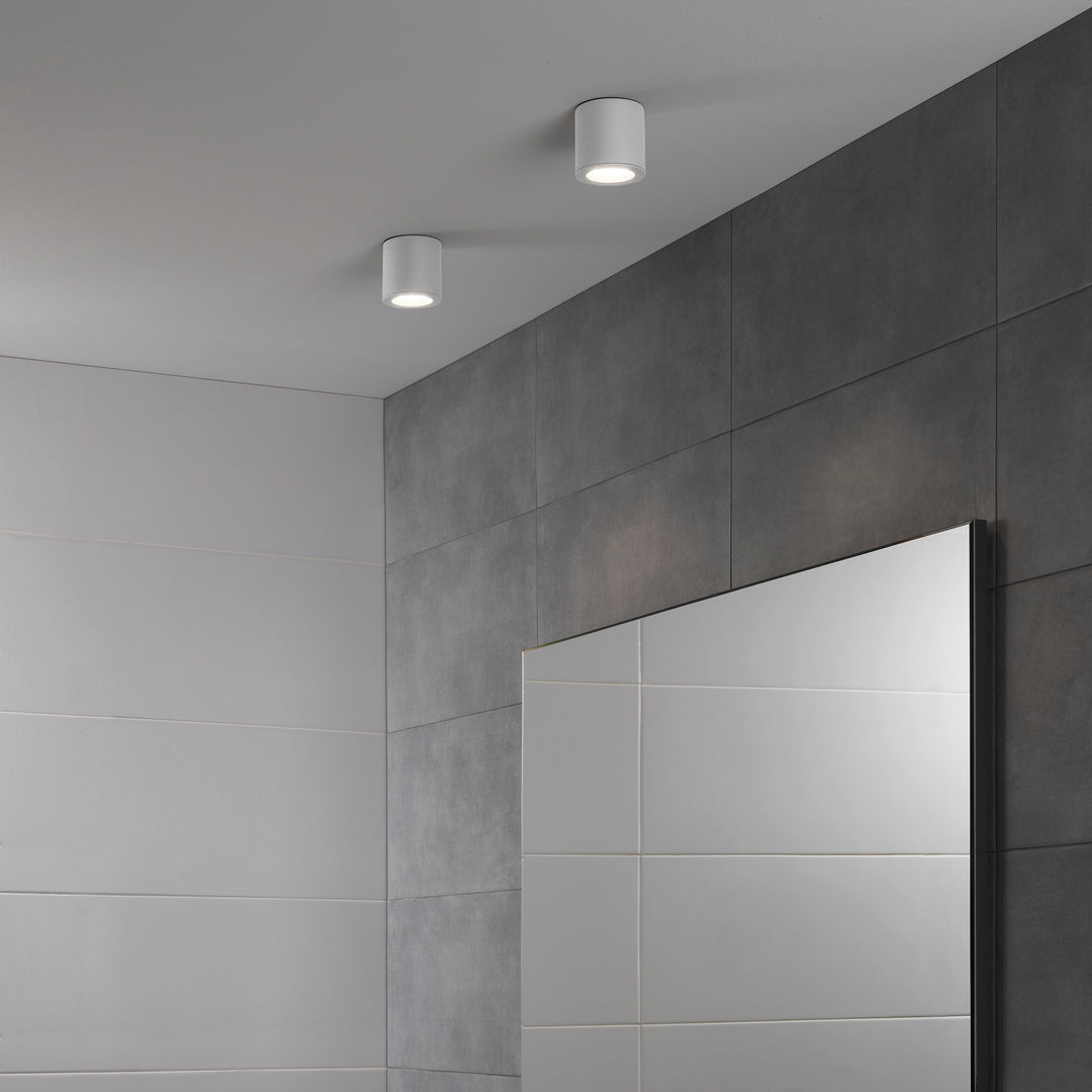 Kos Round 140 LED Textured White