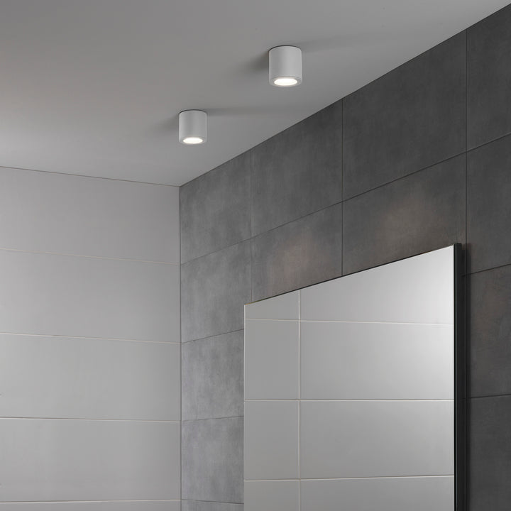 Kos Round 140 LED Textured White