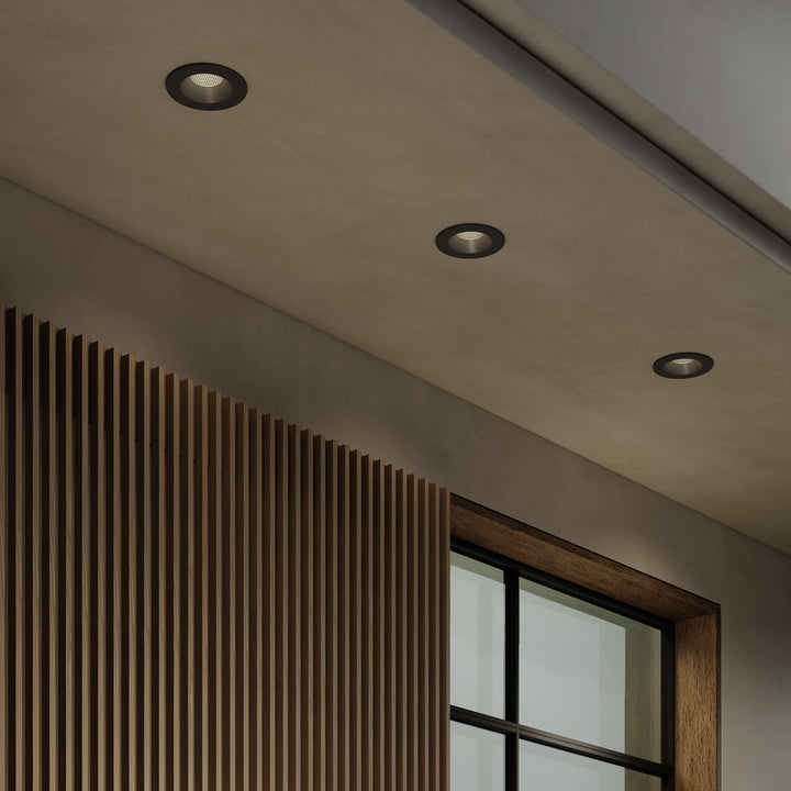 Kos Recessed Textured Black