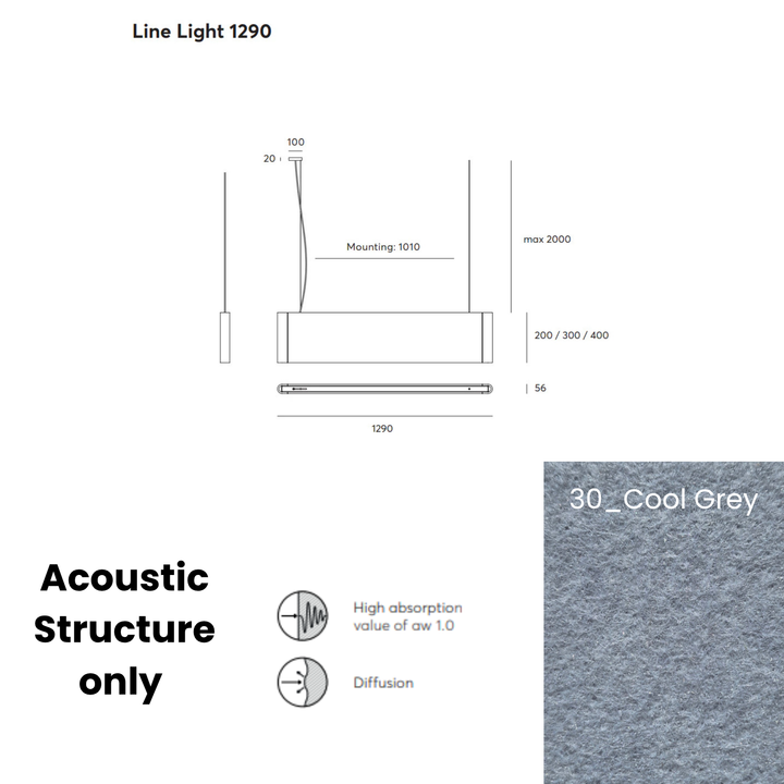 Line Acoustic Fixture Only
