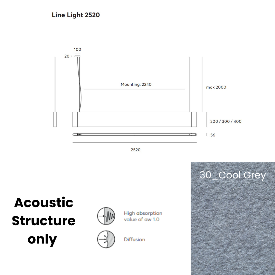 Line Acoustic Fixture Only