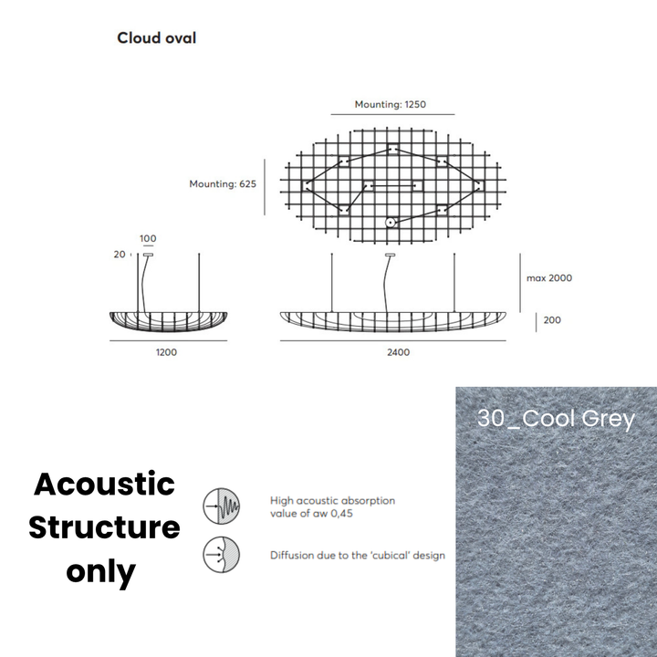 Cloud Acoustic Fixture Only
