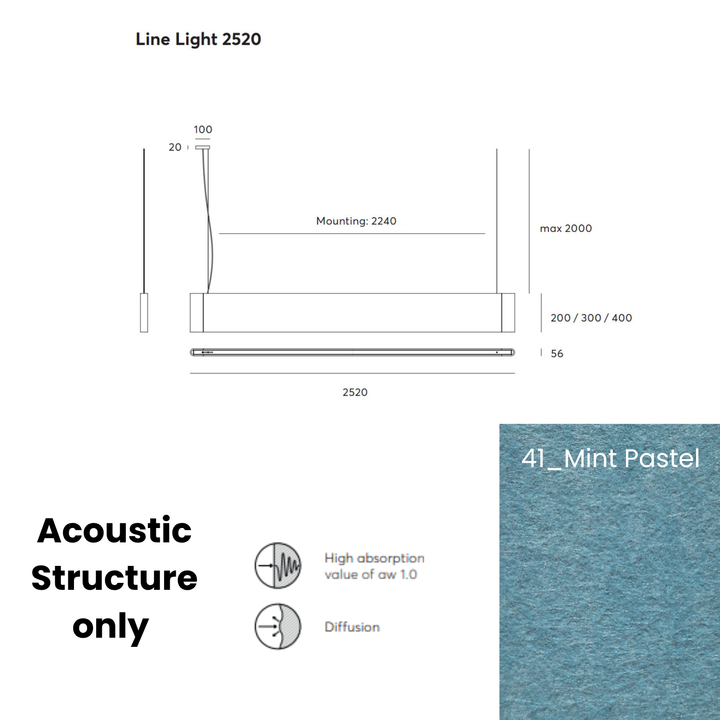Line Acoustic Fixture Only