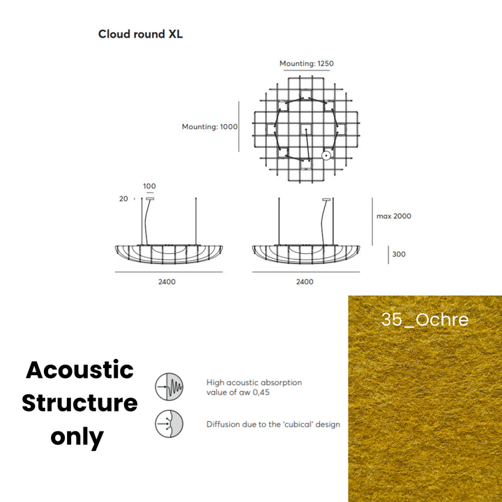 Cloud Acoustic Fixture Only