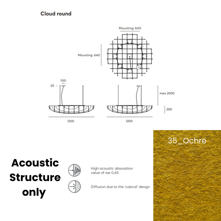Cloud Acoustic Fixture Only