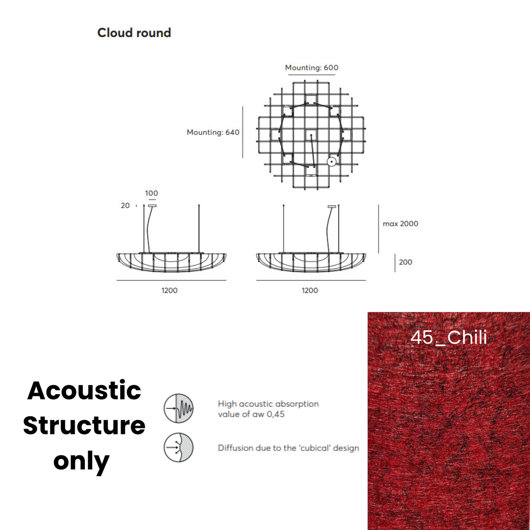 Cloud Acoustic Fixture Only