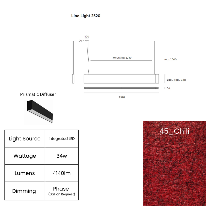 Line LED 2520mm