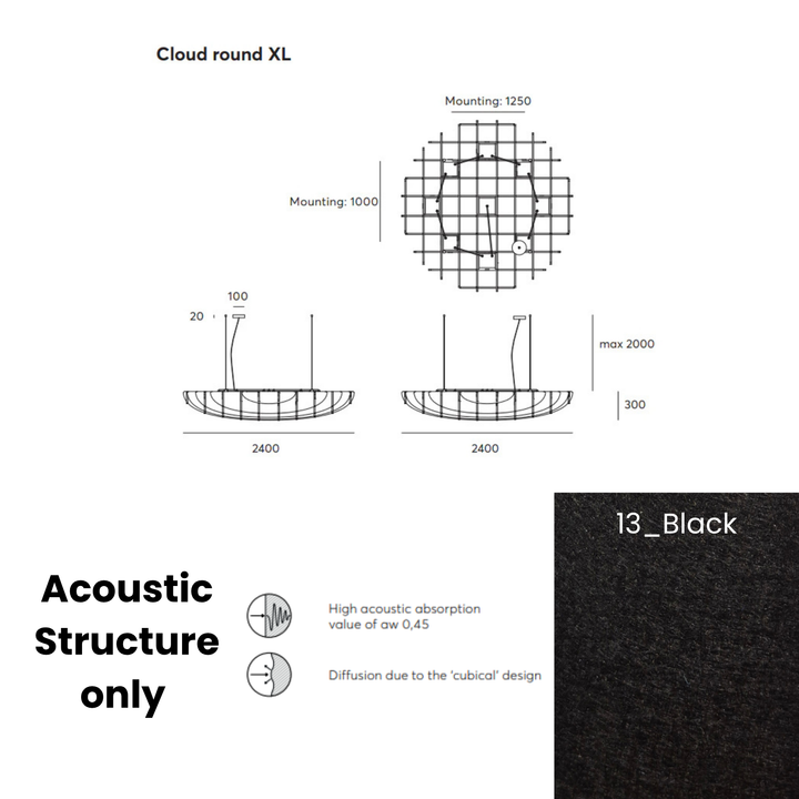Cloud Acoustic Fixture Only