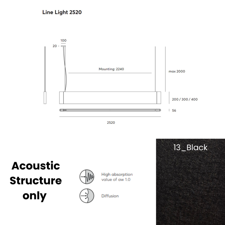 Line Acoustic Fixture Only