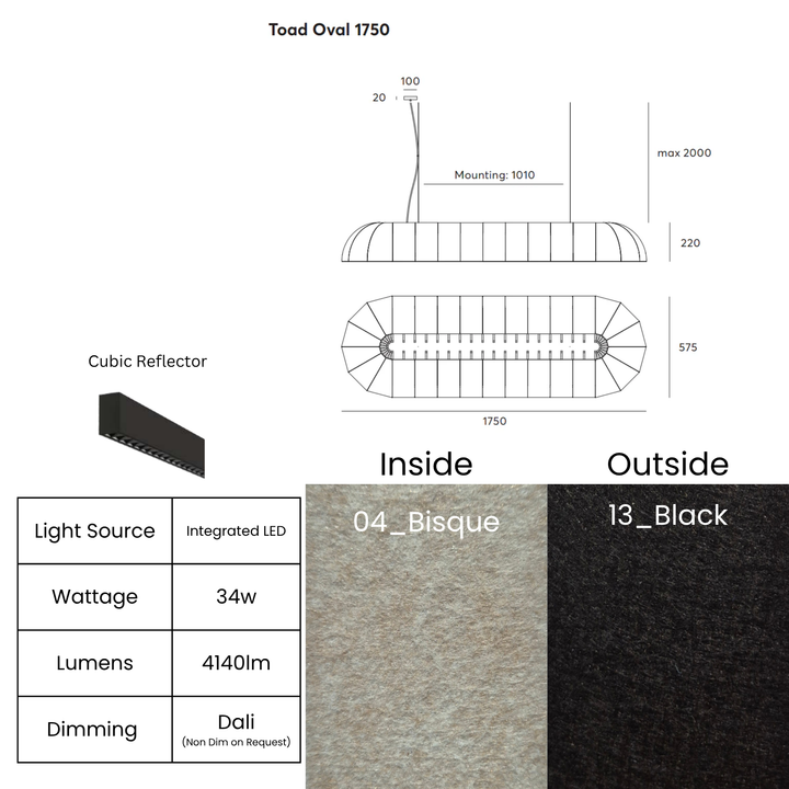 Toad Oval with Cubic Reflector