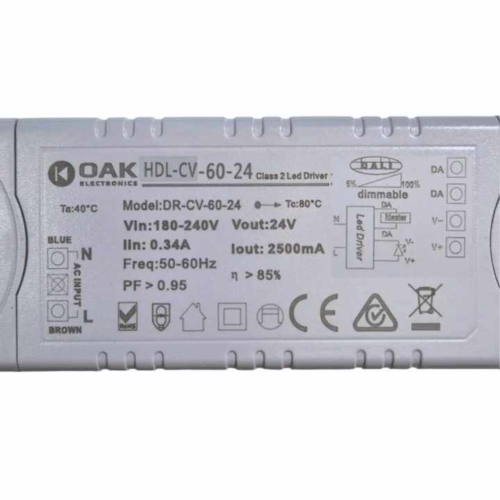 24v Dali dimmable Driver Max 60w
