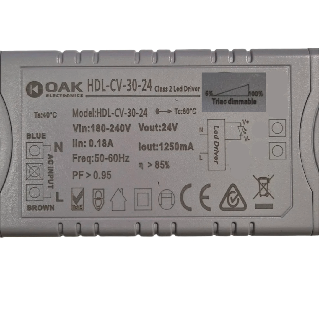 24v Phase dimmable Driver Max 30w