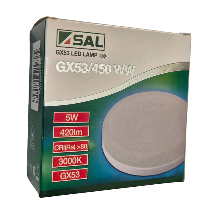 5w Non Dimmable GX53 3000k