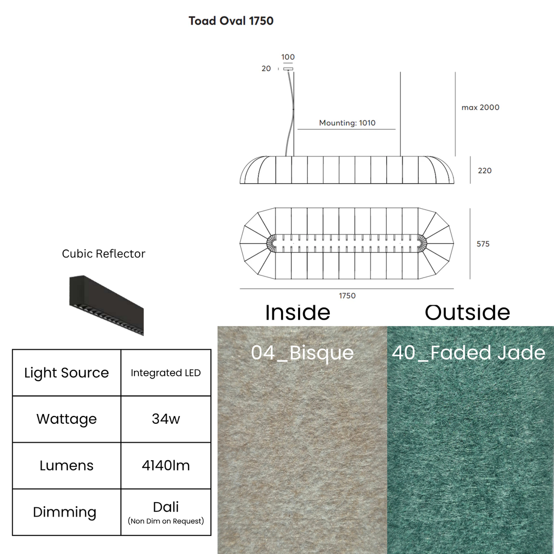 Toad Oval with Cubic Reflector