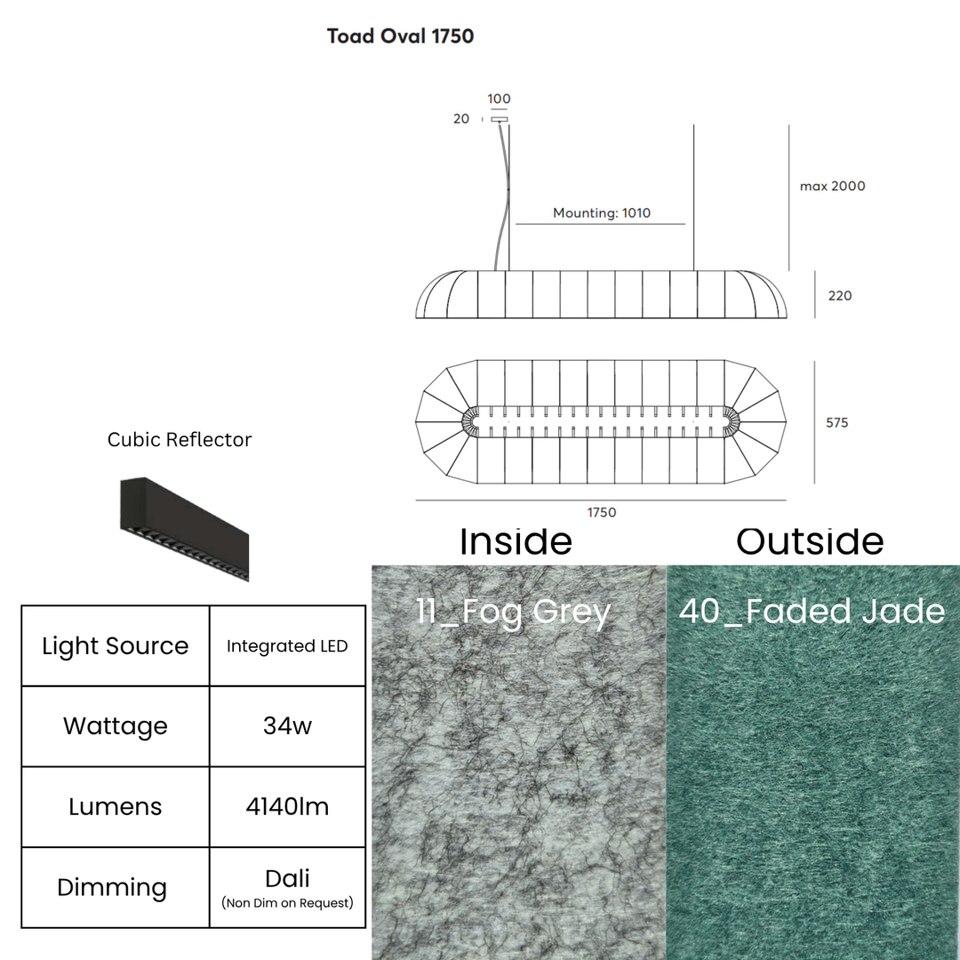 Toad Oval with Cubic Reflector