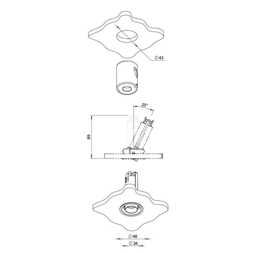 200 Cent Adjustable Trim Gen 2 IP54