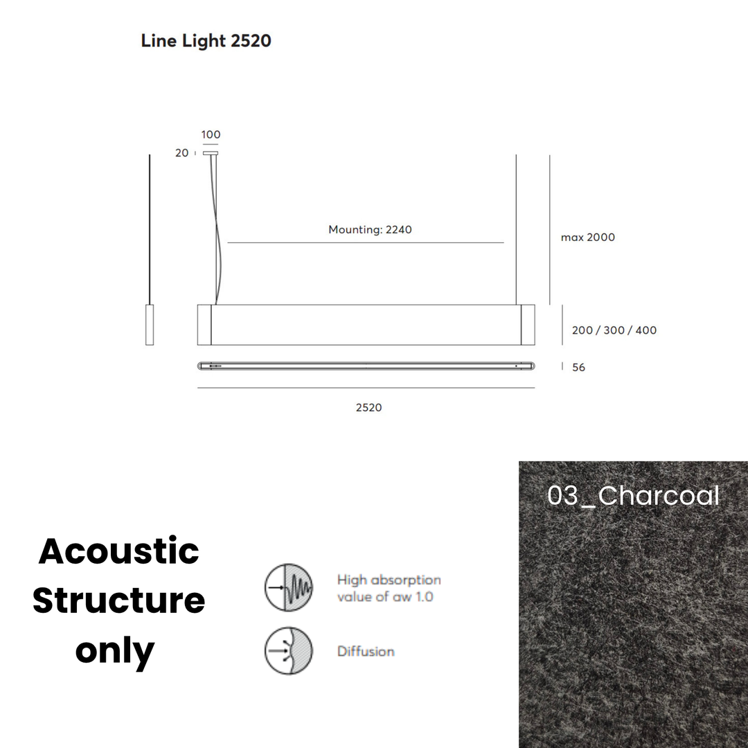 Line Acoustic Fixture Only