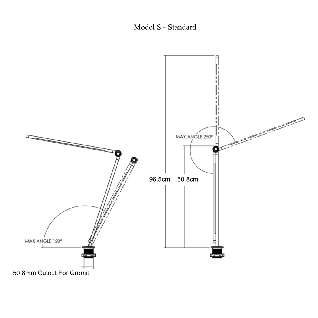 THIN Task Lamp with Desk Inset