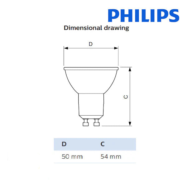 5w Dimmable Gu10 3000k 36°