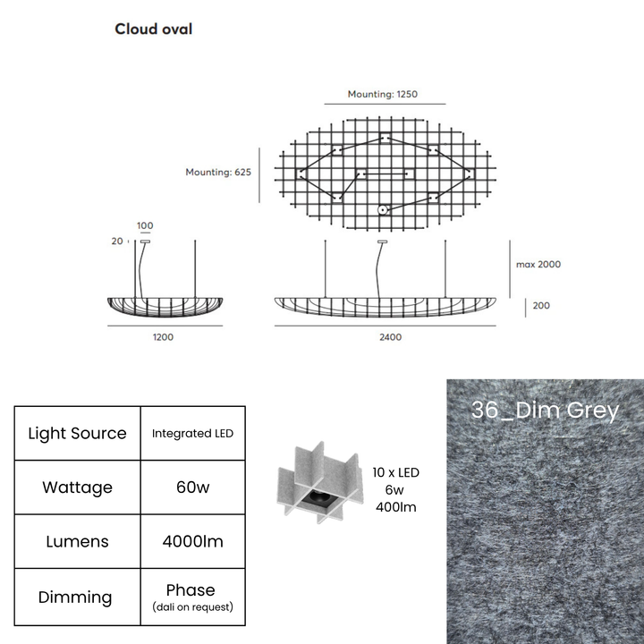 Cloud Oval LED